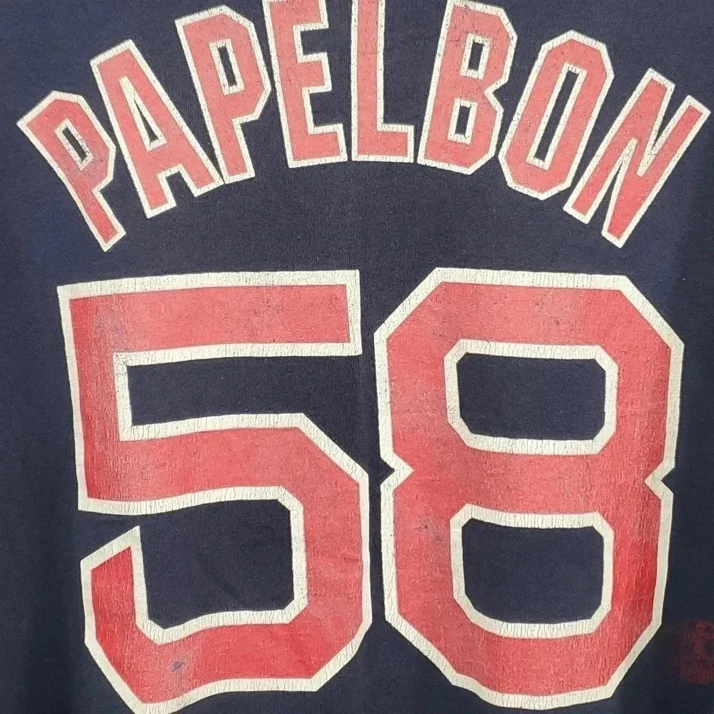 Vintage Jonathan Papelbon #58 2XL Delta Boston Red Sox T-Shirt World Series 2007 - Picture 2 of 14